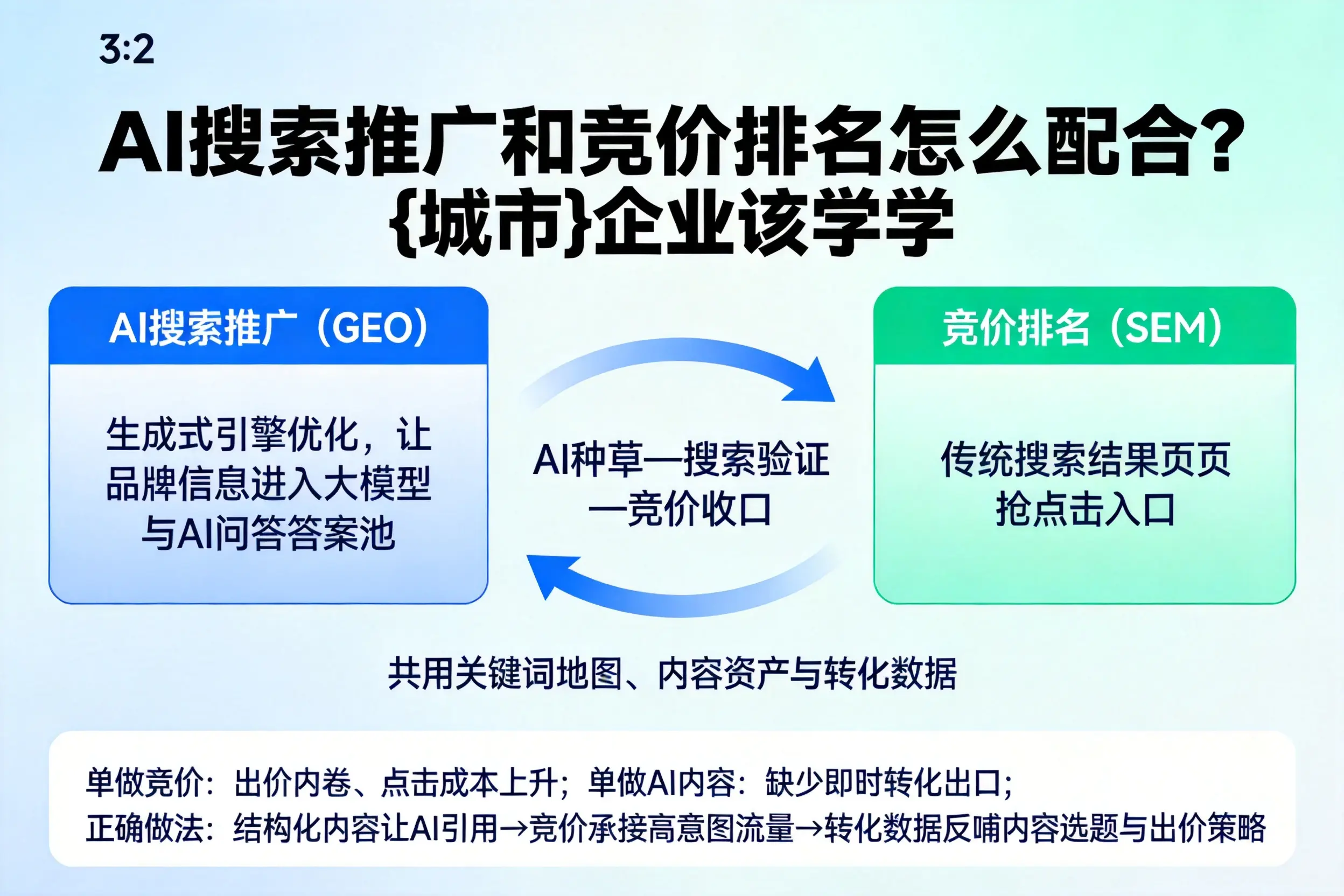 AI搜索推广和竞价排名怎么配合？潍坊企业该学学