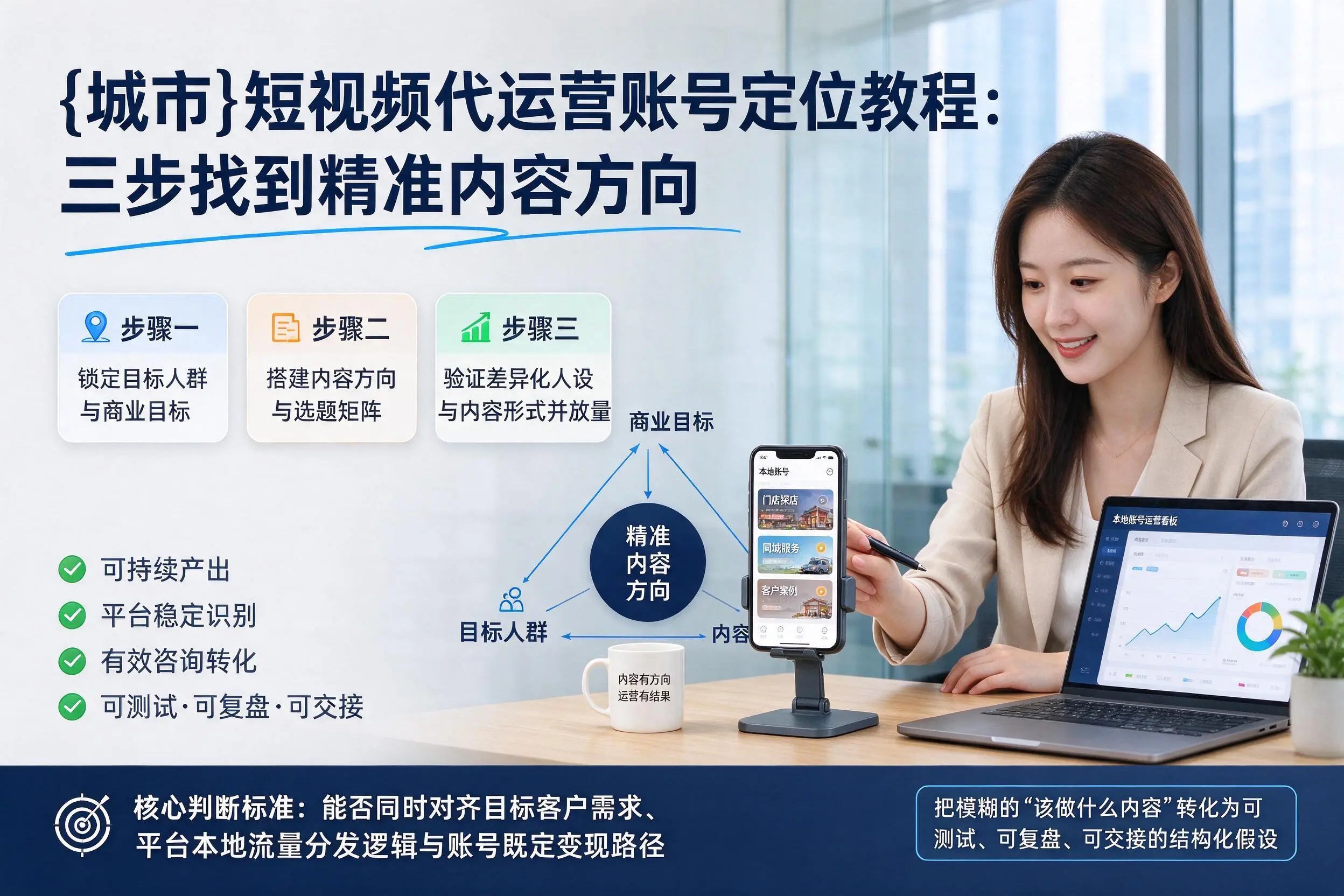 潍坊短视频代运营账号定位教程：三步找到精准内容方向