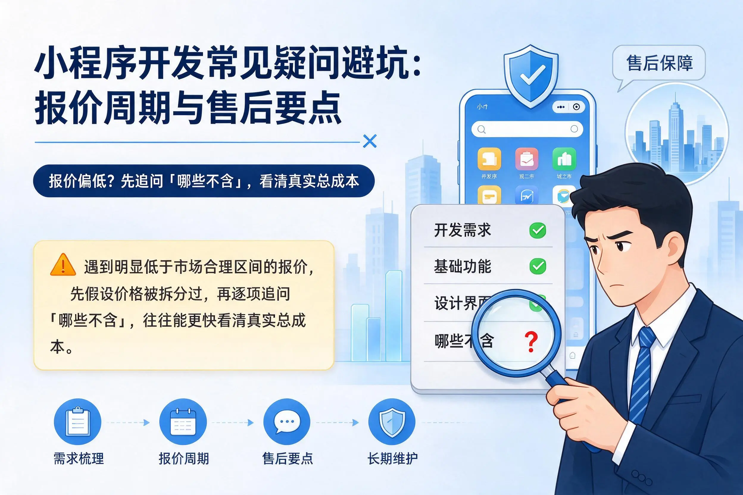 潍坊小程序开发常见疑问避坑:报价周期与售后要点