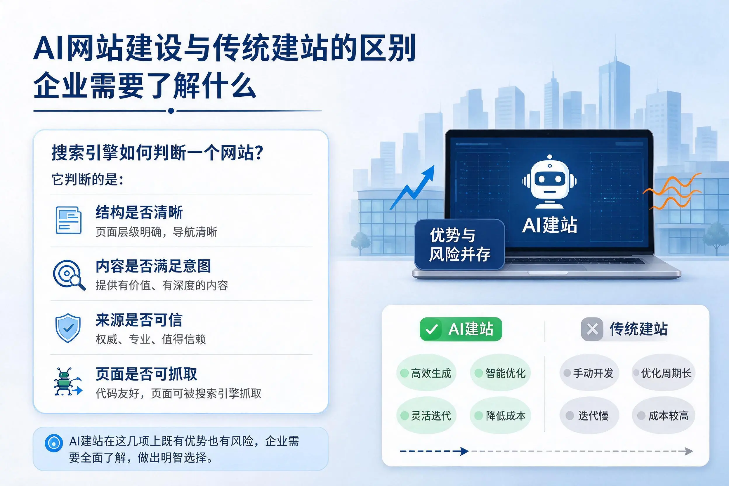 AI网站建设与传统建站的区别，潍坊企业需要了解什么