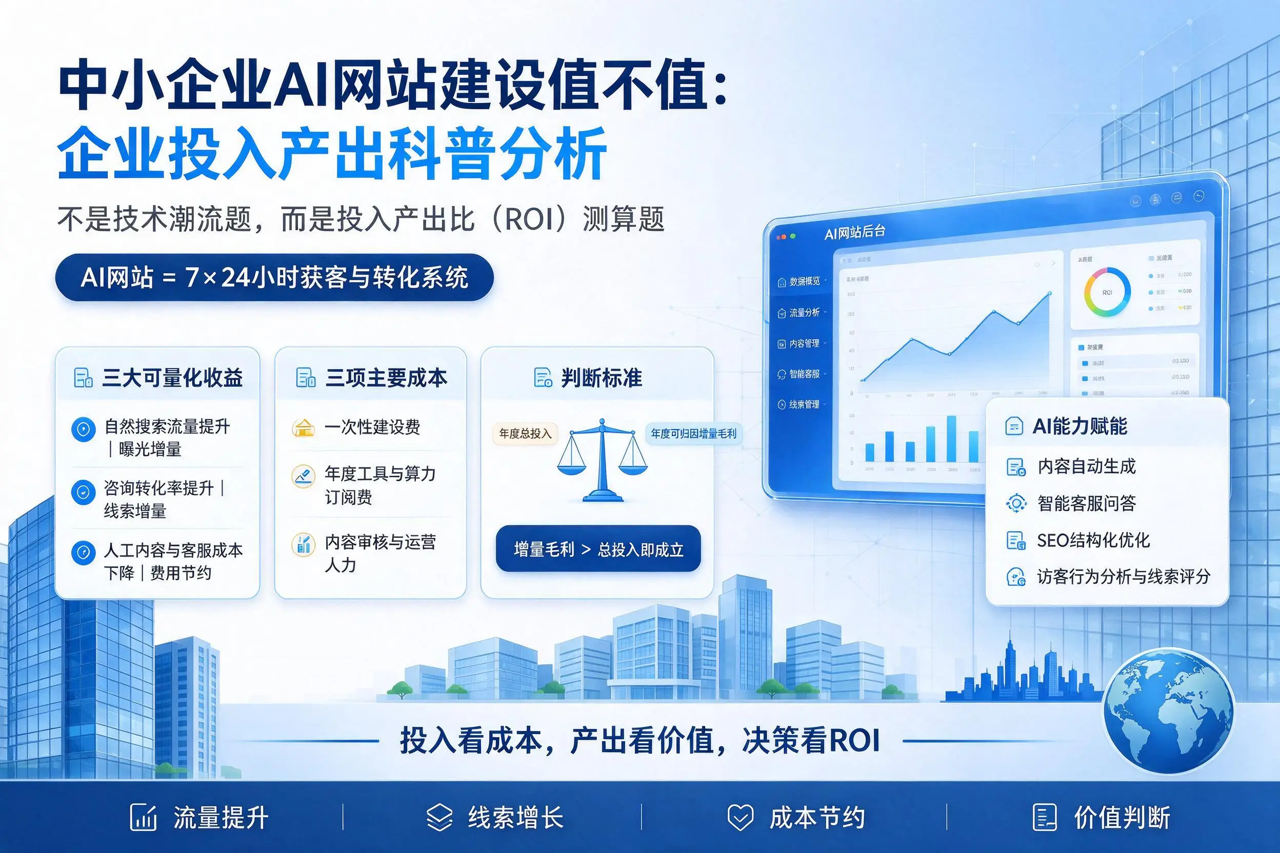 中小企业AI网站建设值不值：潍坊企业投入产出科普分析