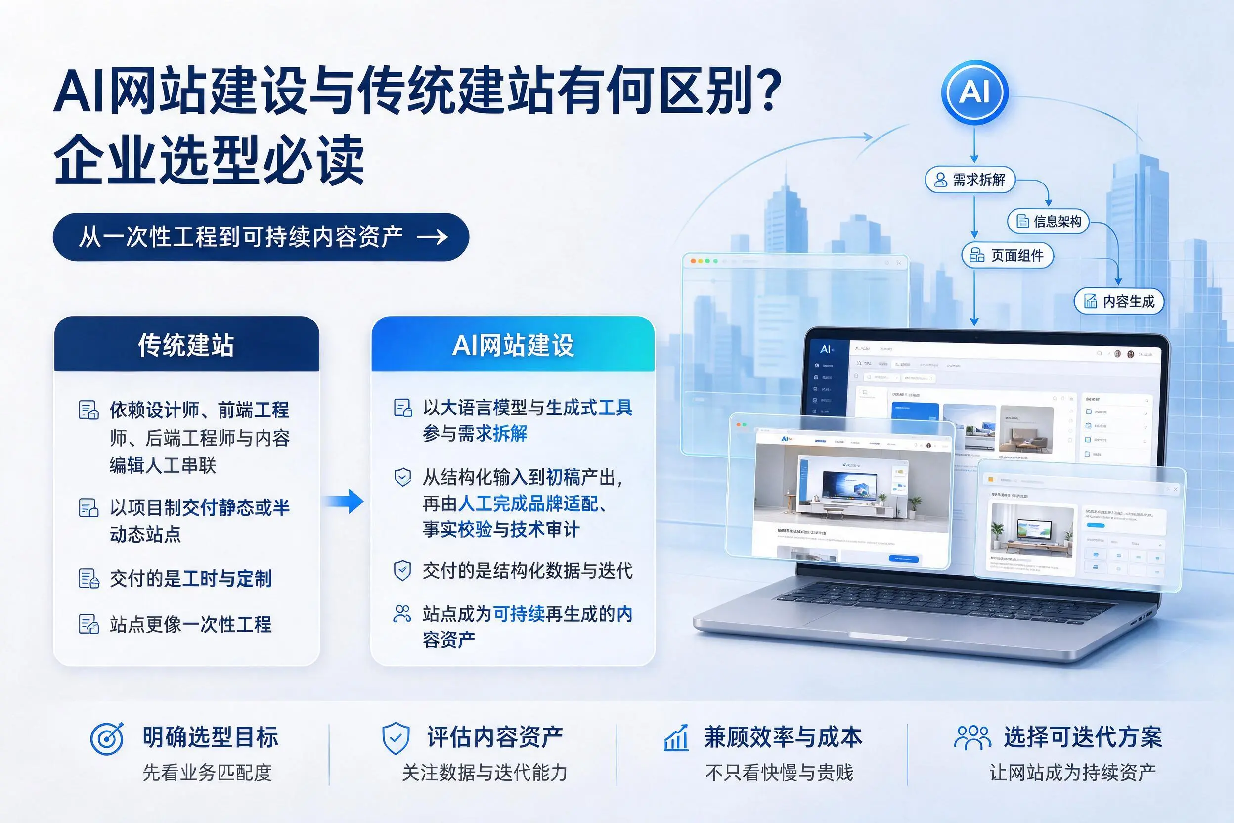 AI网站建设与传统建站有何区别?潍坊企业选型必读