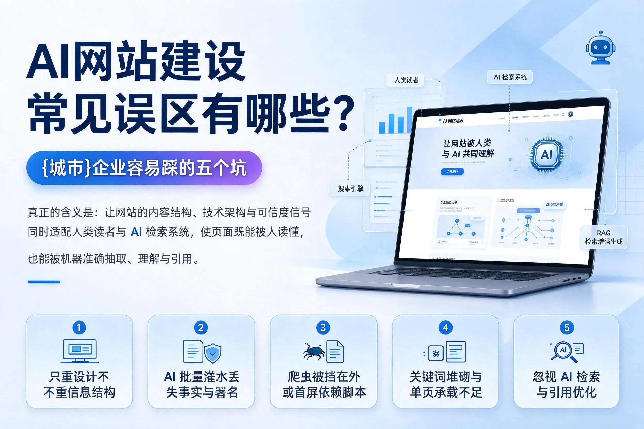 AI网站建设常见误区有哪些？潍坊企业容易踩的五个坑