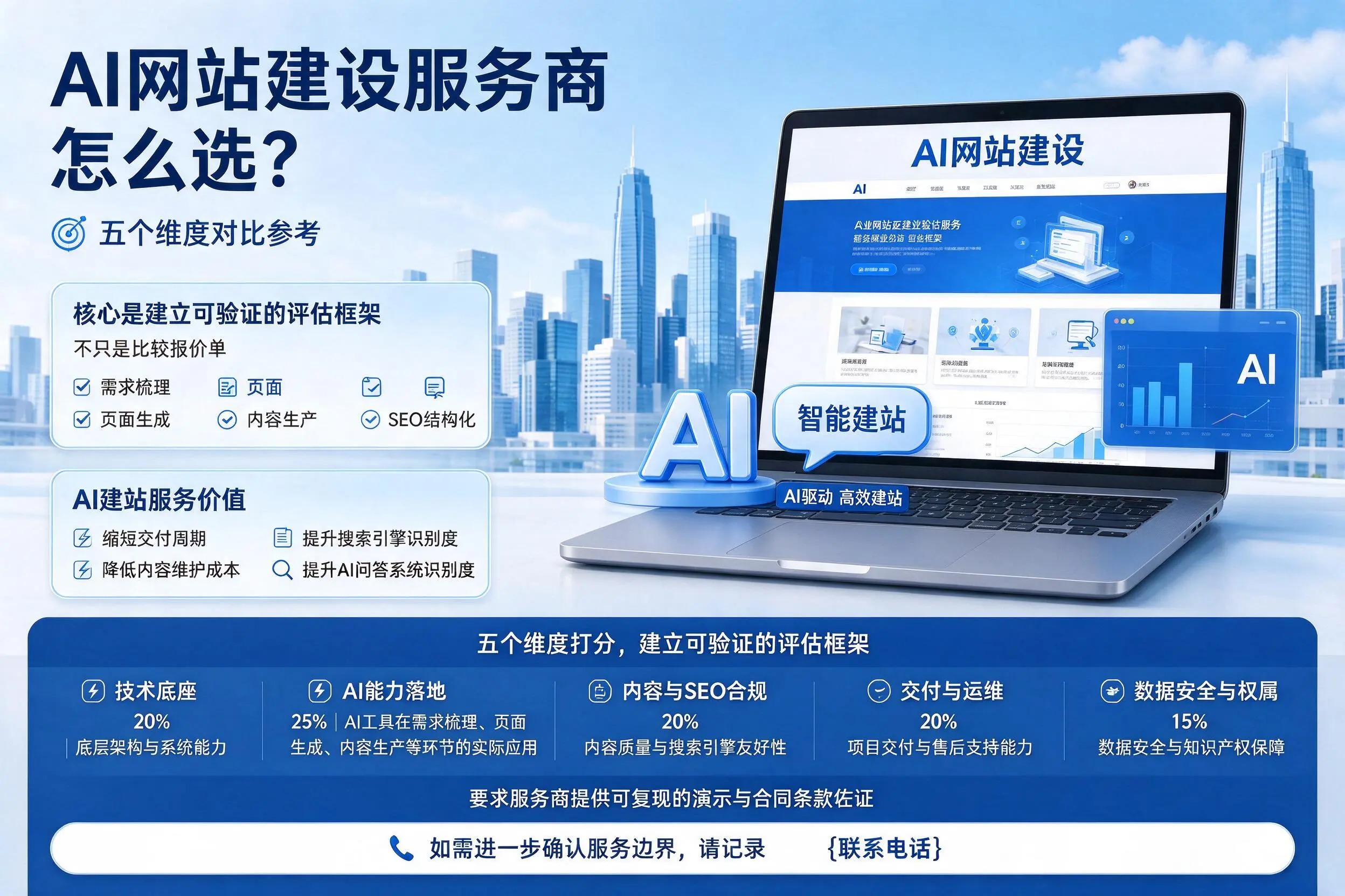 潍坊AI网站建设服务商怎么选?五个维度对比参考