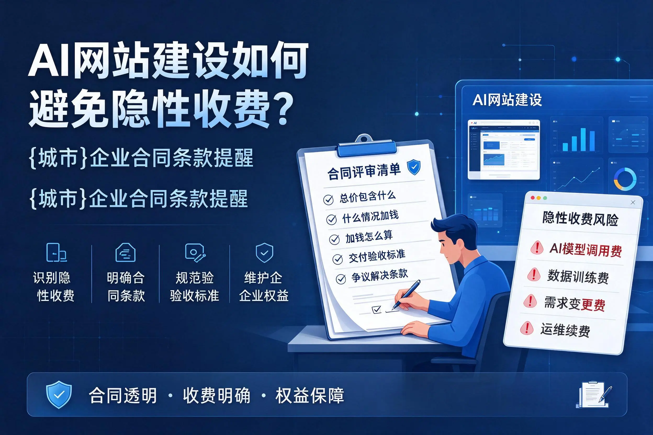 AI网站建设如何避免隐性收费?潍坊企业合同条款提醒
