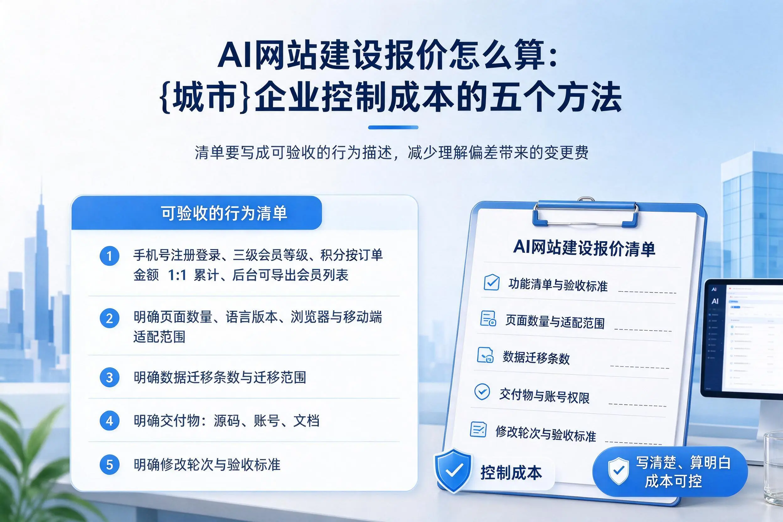 AI网站建设报价怎么算:潍坊企业控制成本的五个方法